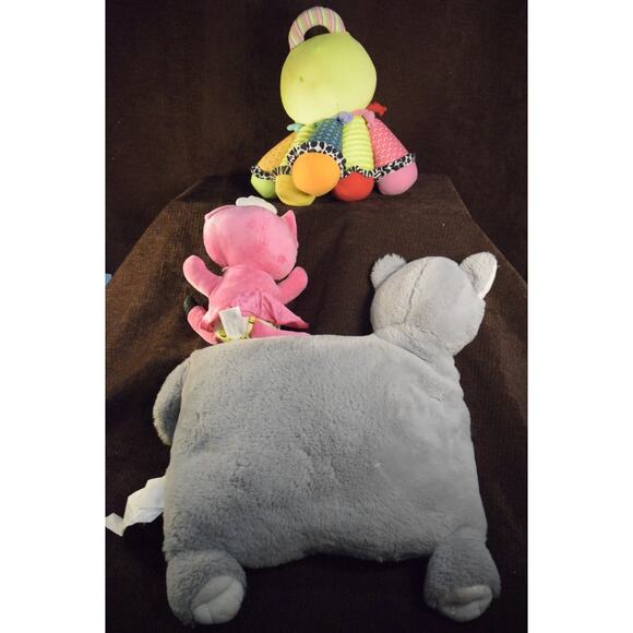 Lot of 3 Plush for Your Little One Two Cats & An Octopus Toys Stuffed Animals - Picture 2 of 11